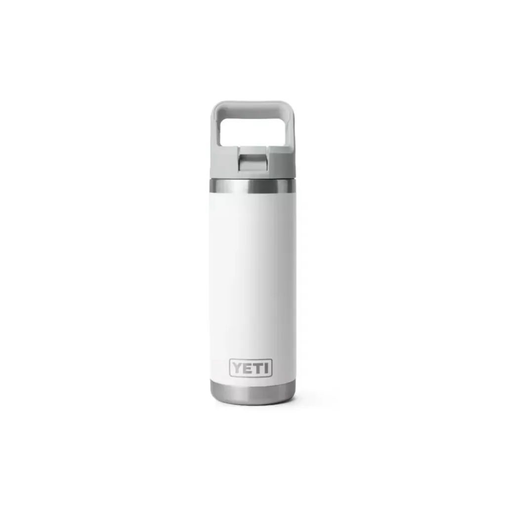 RAMBLER 18oz WATER BOTTLE STRAW CAP (WHITE)